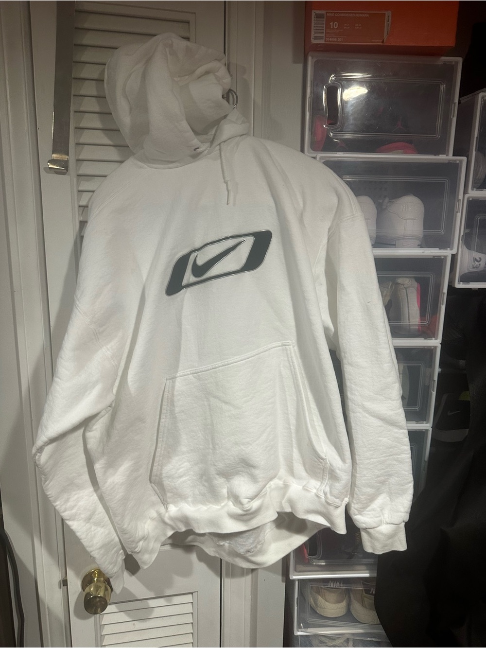 XL Nike White Pullover Hoodie Sweatshirt